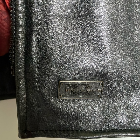 Harley-Davidson Black Leather Biker Jacket - Picture 5 of 10